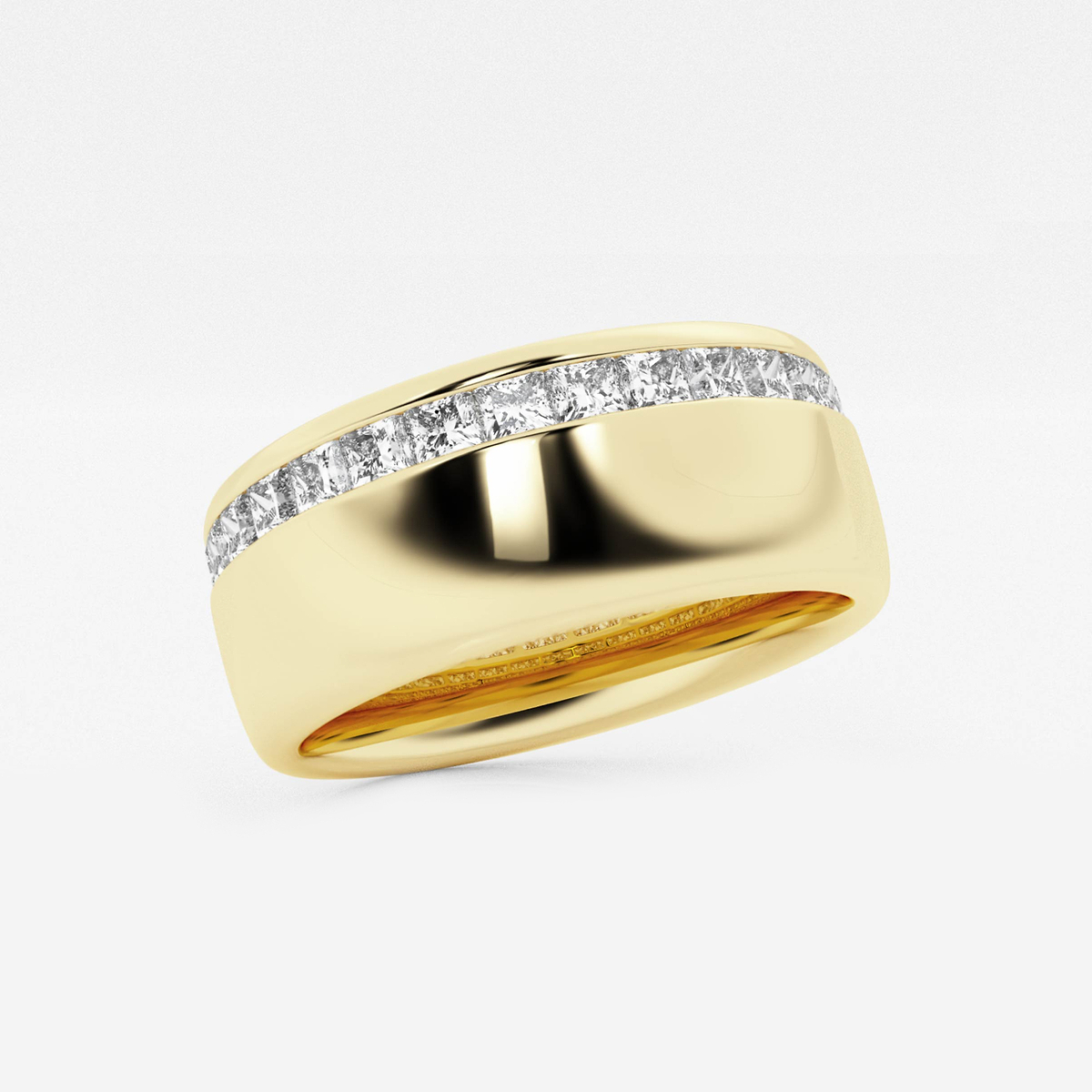 Additional Image 1 for  1 1/2 ctw Princess Lab Grown Diamond Channel Set Cigar Band